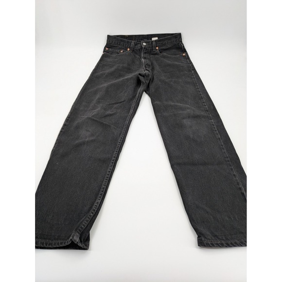 Vintage Levis Jeans Mens 34x32 Black Denim Pants 550 Relaxed Fit Y2K Red Tab - Picture 1 of 9